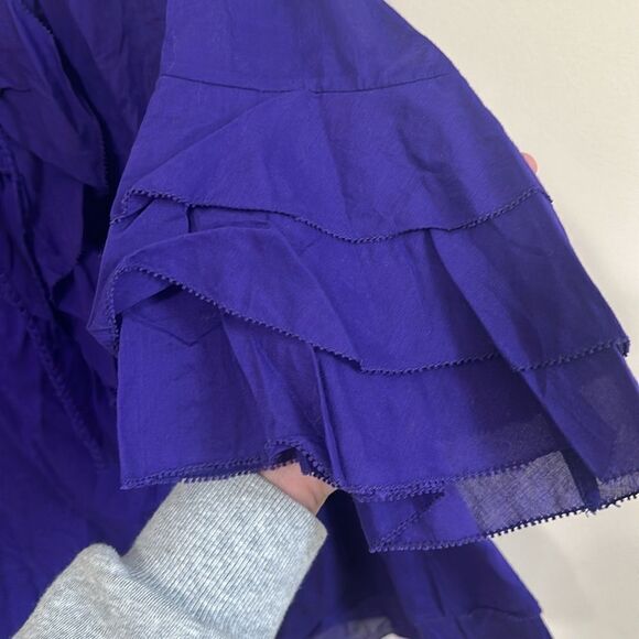 Diane Von Furstenberg Ruffle Wide Sleeve Blouse - Picture 4 of 6